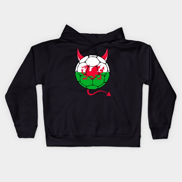 Wales Football Halloween Kids Hoodie by footballomatic